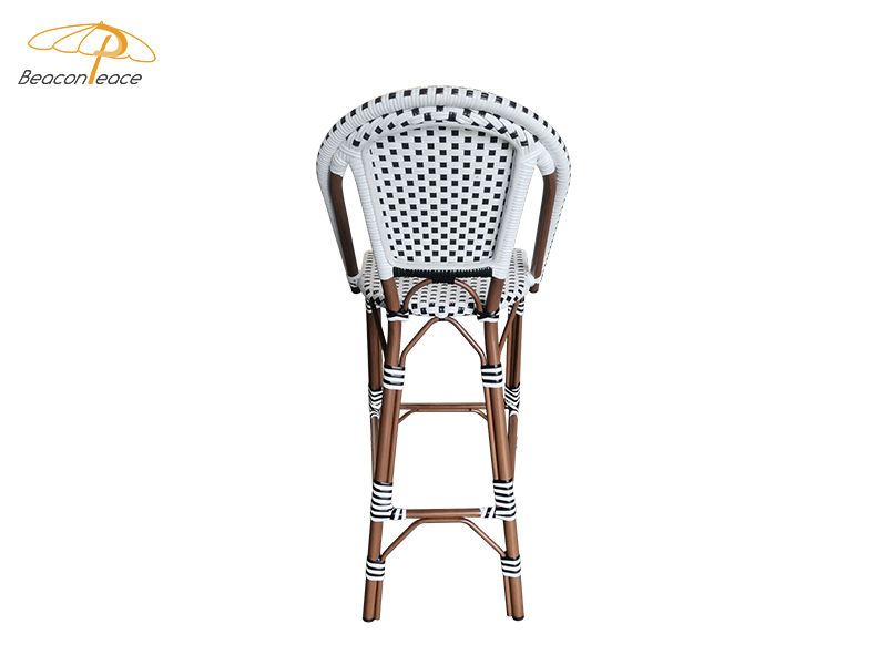 white rattan bar stools